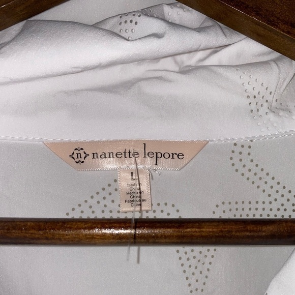 NEW Nanette Lepore Running Stars Drawstring Cowl Neck Raincoat Jacket Women L - Picture 8 of 11